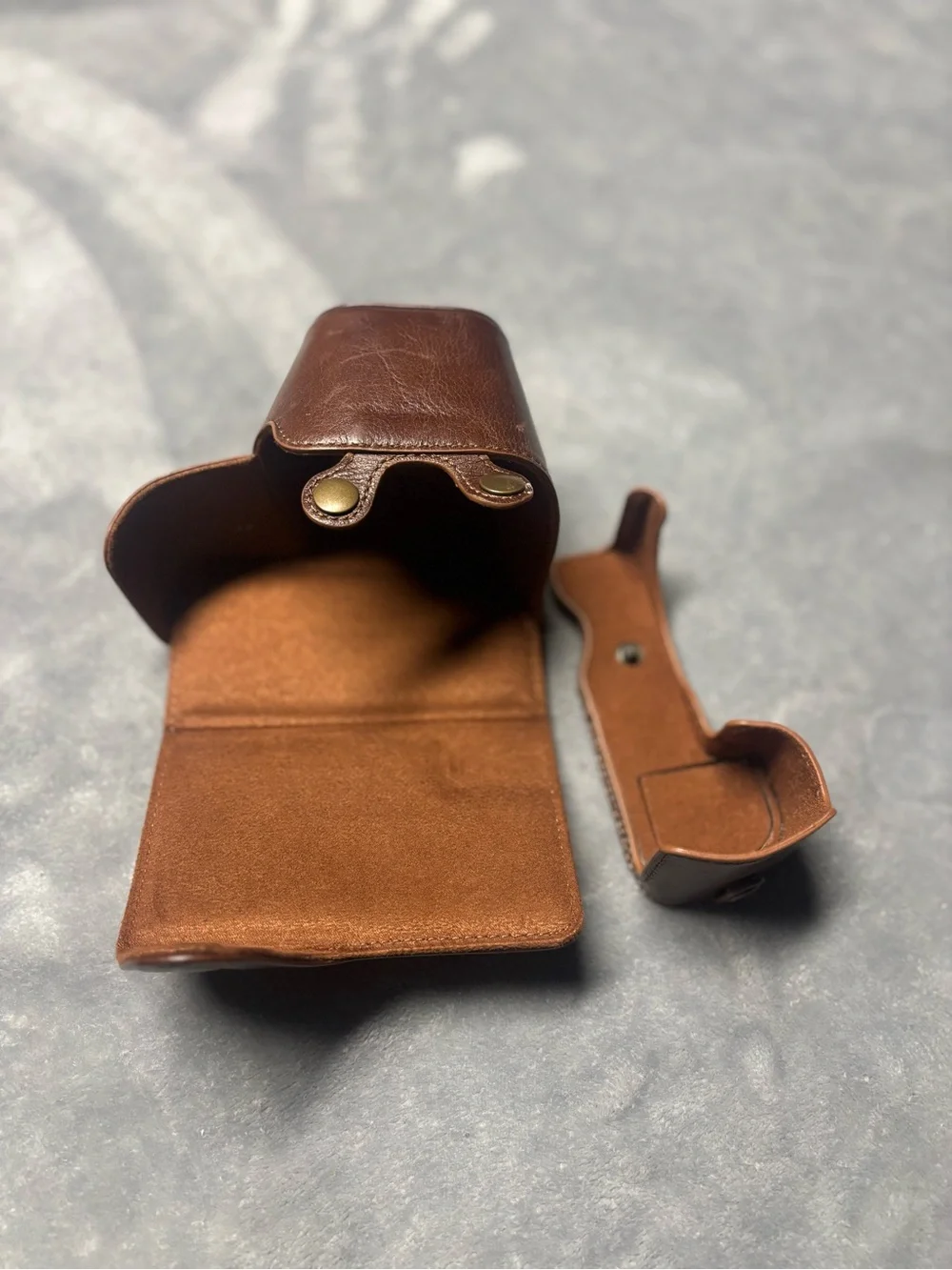 Brown Leather Camera Case for Men